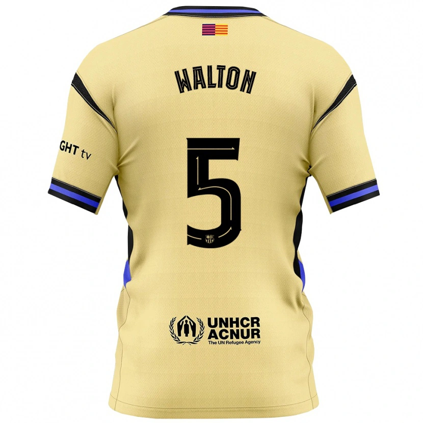 Danxen Dámské Álex Walton #5 Žlutá Černá Daleko Hráčské Dresy 2025/26 Dres