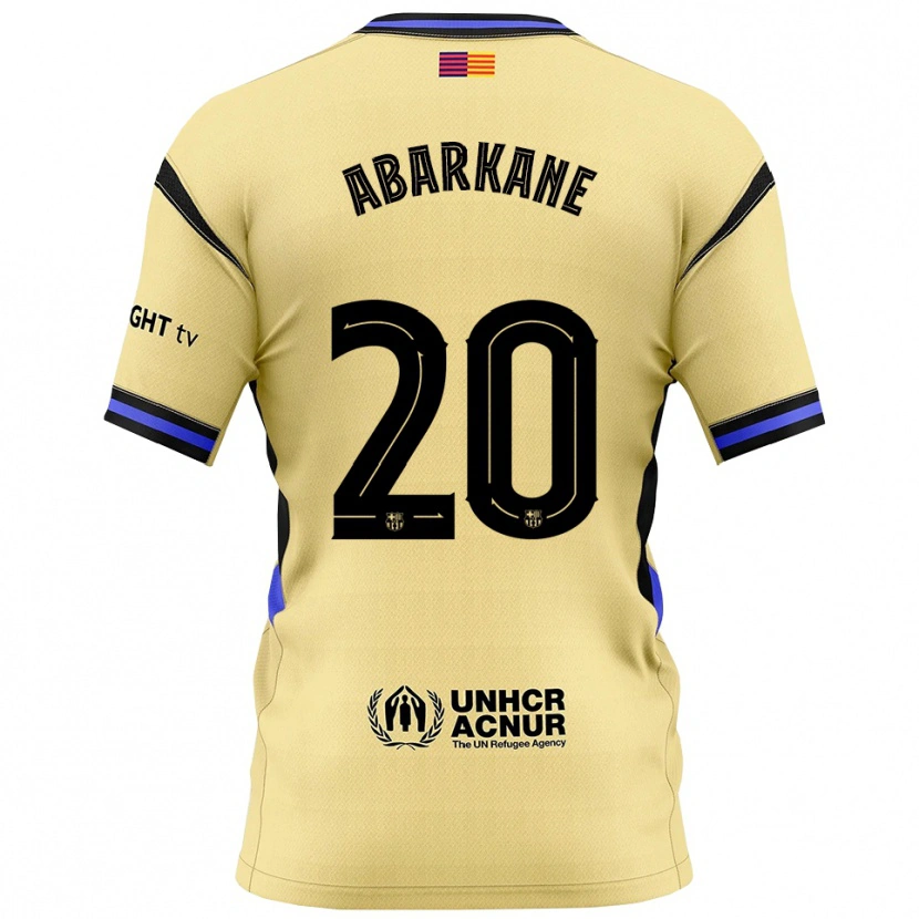 Danxen Dámské Ahmed Abarkane #20 Žlutá Černá Daleko Hráčské Dresy 2025/26 Dres