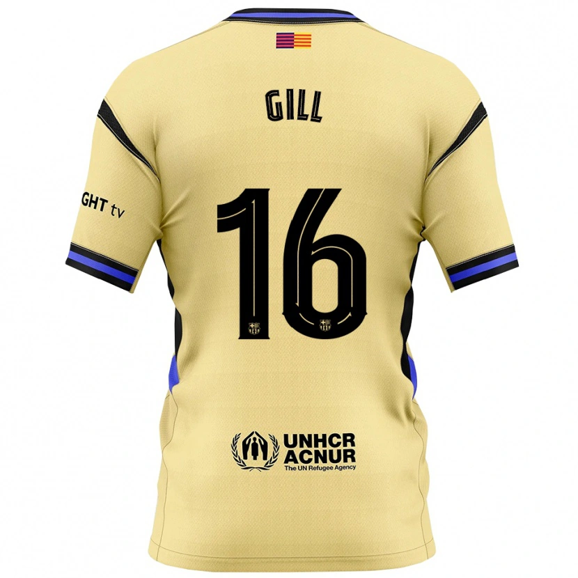 Danxen Dámské Adrian Gill #16 Žlutá Černá Daleko Hráčské Dresy 2025/26 Dres