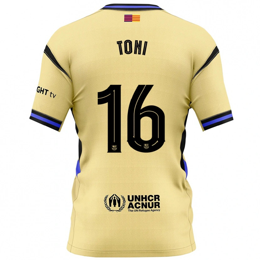 Danxen Dámské Toni Fernández #16 Žlutá Černá Daleko Hráčské Dresy 2025/26 Dres