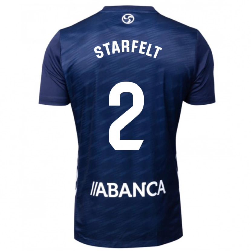 Danxen Dámské Carl Starfelt #2 Tmavě Modrá Bílá Daleko Hráčské Dresy 2025/26 Dres