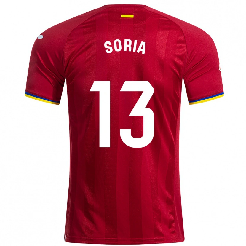 Danxen Dámské David Soria #13 Červená Žlutá Modrá Daleko Hráčské Dresy 2025/26 Dres