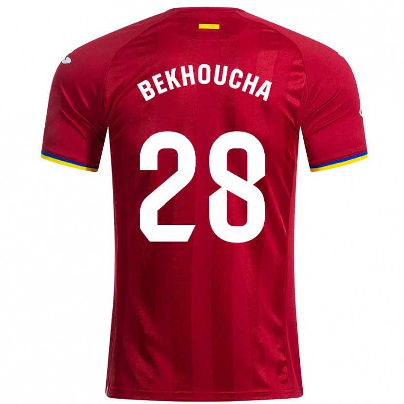 Danxen Dámské Ismael Bekhoucha #28 Červená Žlutá Modrá Daleko Hráčské Dresy 2025/26 Dres