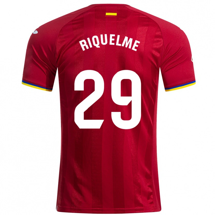 Danxen Dámské Adrián Riquelme #29 Červená Žlutá Modrá Daleko Hráčské Dresy 2025/26 Dres