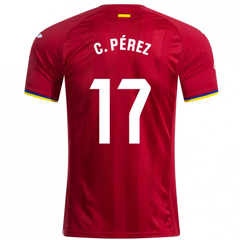 Danxen Dámské Carles Perez #17 Červená Žlutá Modrá Daleko Hráčské Dresy 2025/26 Dres