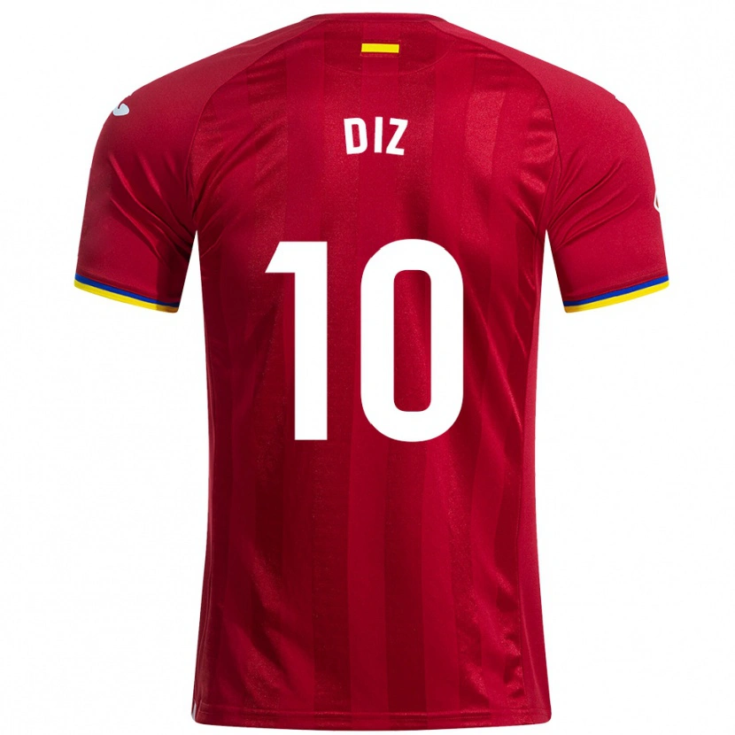 Danxen Dámské Rafa Diz #10 Červená Žlutá Modrá Daleko Hráčské Dresy 2025/26 Dres