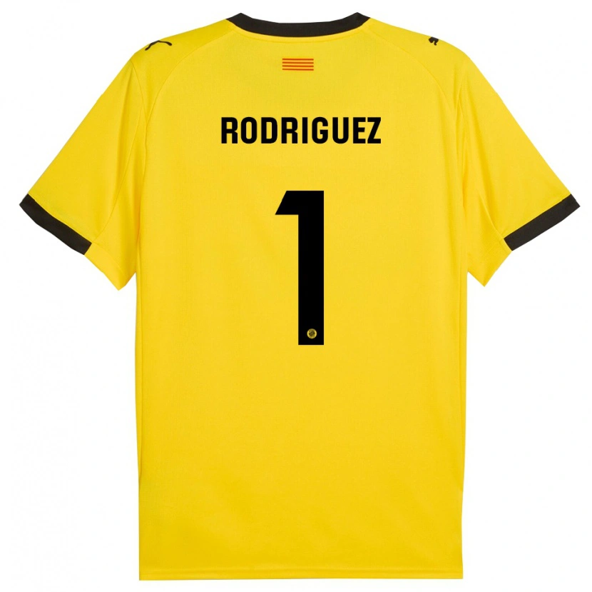 Danxen Dámské Maria Rodríguez #1 Žlutá Černá Daleko Hráčské Dresy 2025/26 Dres