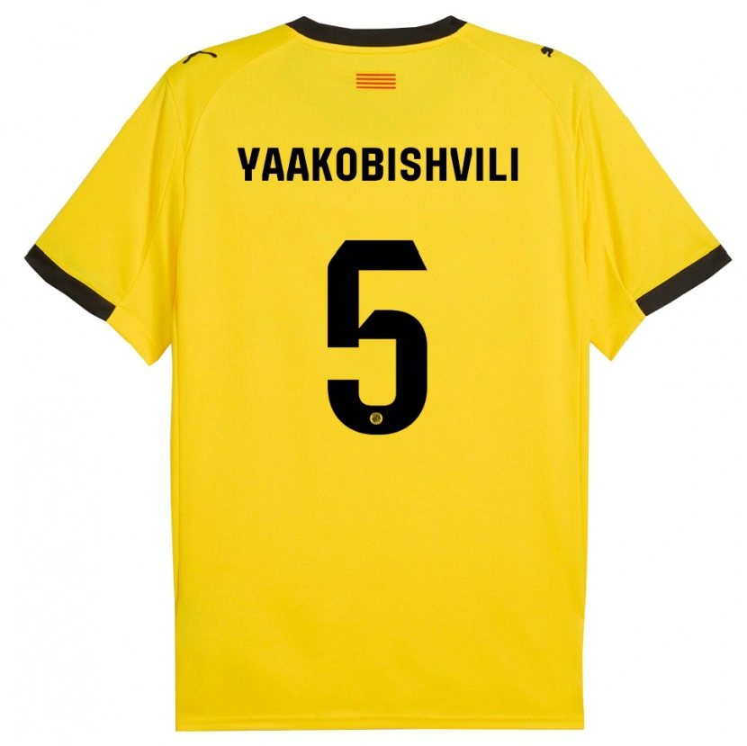 Danxen Dámské Antal Yaakobishvili #5 Žlutá Černá Daleko Hráčské Dresy 2025/26 Dres
