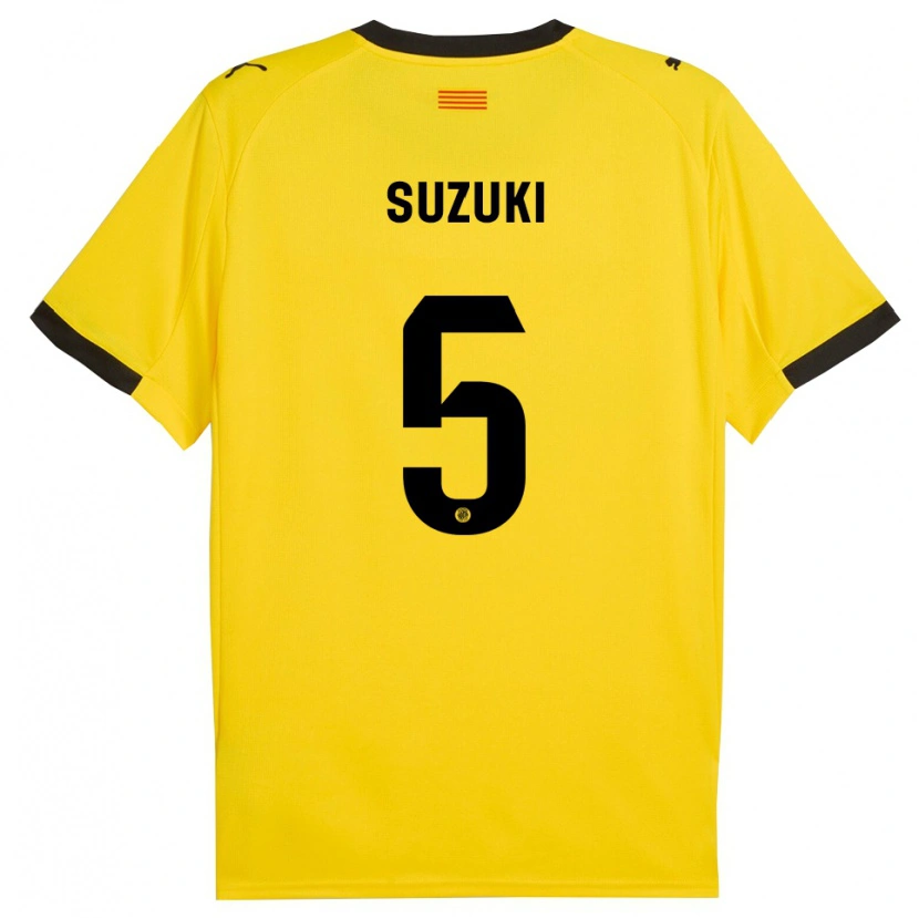 Danxen Dámské Wadi Ibrahim Suzuki #5 Žlutá Černá Daleko Hráčské Dresy 2025/26 Dres
