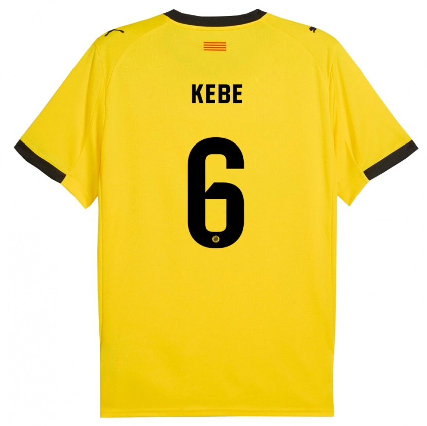 Danxen Dámské Ibrahima Kébé #6 Žlutá Černá Daleko Hráčské Dresy 2025/26 Dres