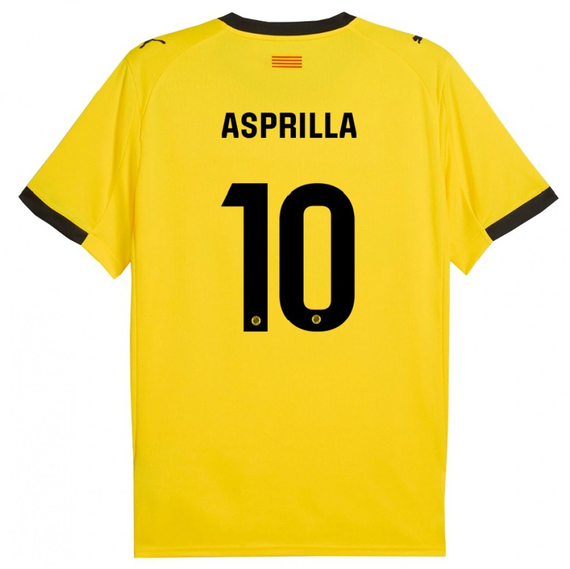 Danxen Dámské Yáser Asprilla #10 Žlutá Černá Daleko Hráčské Dresy 2025/26 Dres