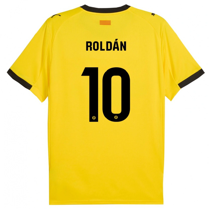 Danxen Dámské Marcos Roldán #10 Žlutá Černá Daleko Hráčské Dresy 2025/26 Dres
