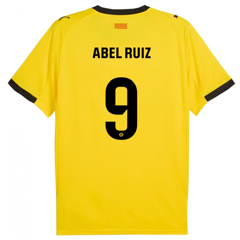 Danxen Dámské Abel Ruiz #9 Žlutá Černá Daleko Hráčské Dresy 2025/26 Dres