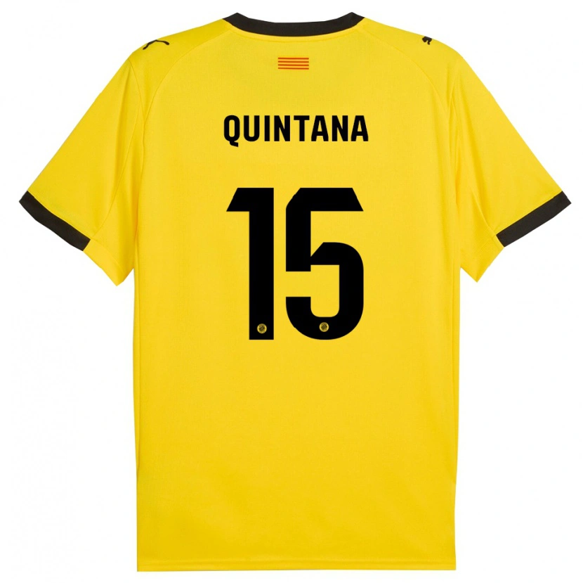 Danxen Dámské Amru Quintana #15 Žlutá Černá Daleko Hráčské Dresy 2025/26 Dres