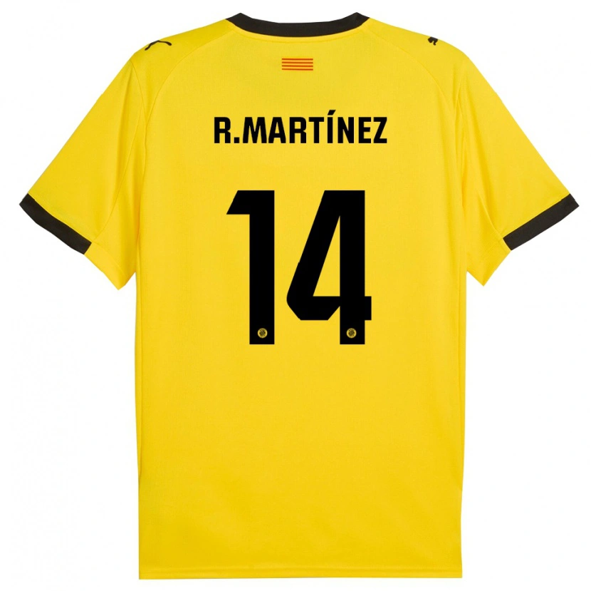 Danxen Dámské Raúl Martínez #14 Žlutá Černá Daleko Hráčské Dresy 2025/26 Dres