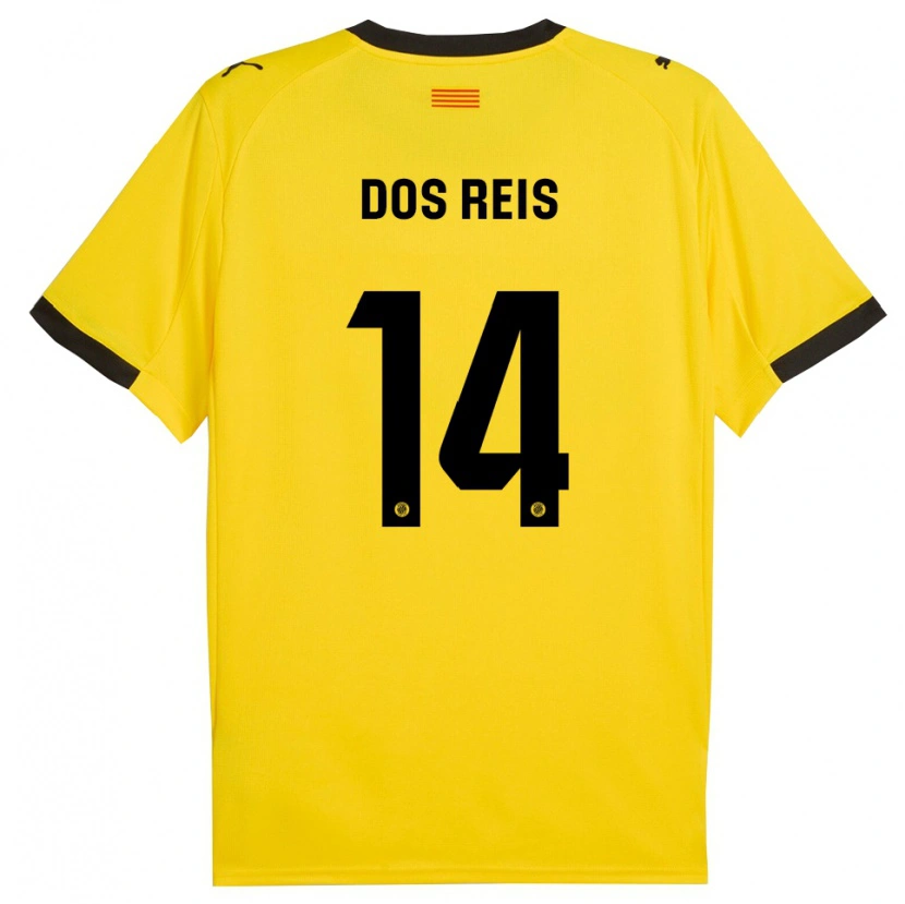 Danxen Dámské Leo Dos Reis #14 Žlutá Černá Daleko Hráčské Dresy 2025/26 Dres