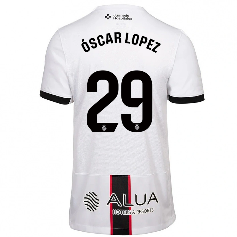 Danxen Dámské Óscar López #29 Bílá Černá Daleko Hráčské Dresy 2025/26 Dres