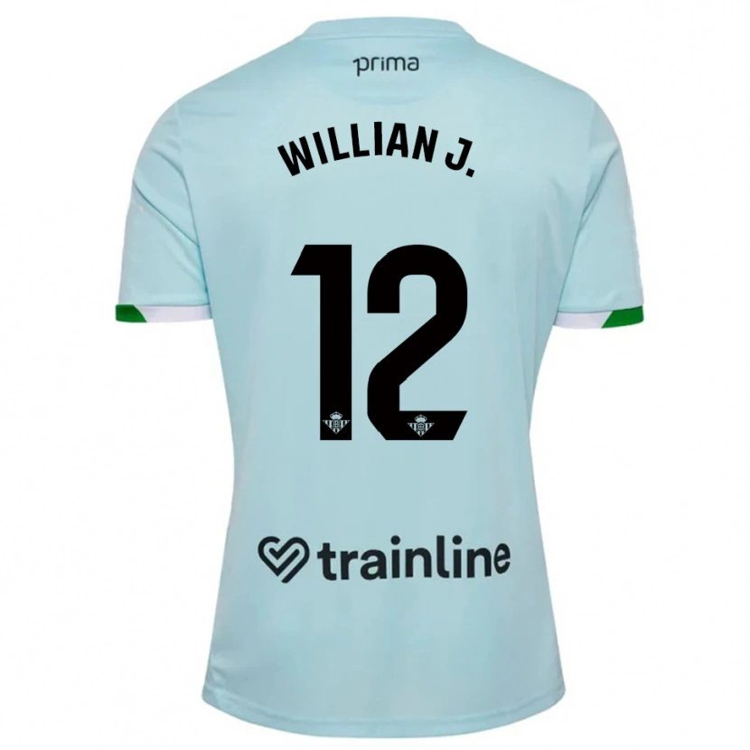 Danxen Dámské Willian Jose #12 Nebesky Modrá Zelená Daleko Hráčské Dresy 2025/26 Dres