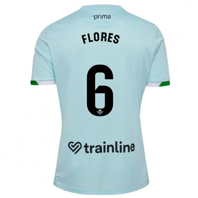 Danxen Dámské Mateo Flores #6 Nebesky Modrá Zelená Daleko Hráčské Dresy 2025/26 Dres