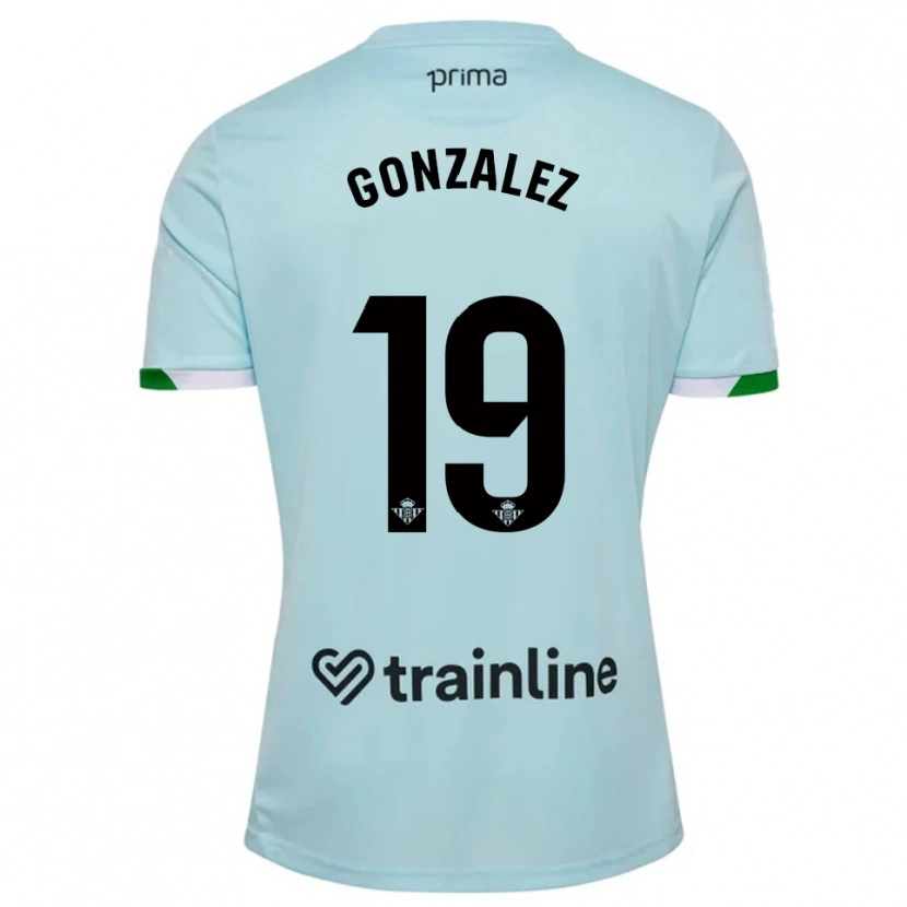 Danxen Dámské Juan González #19 Nebesky Modrá Zelená Daleko Hráčské Dresy 2025/26 Dres