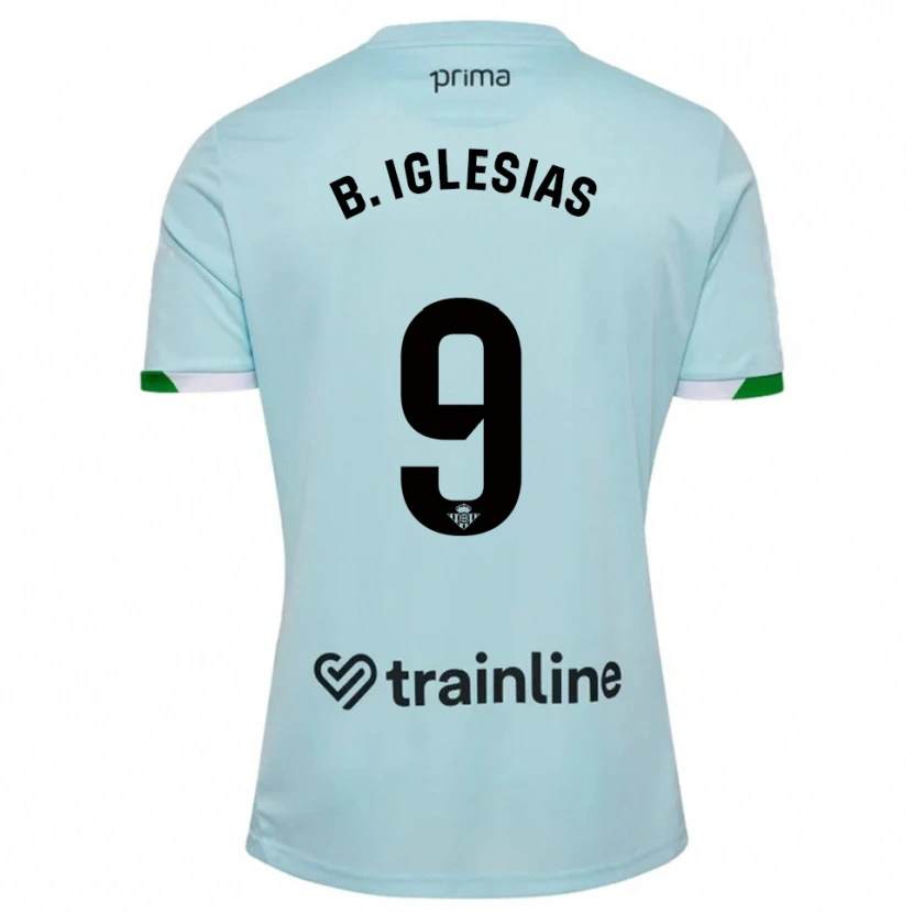 Danxen Dámské Borja Iglesias #9 Nebesky Modrá Zelená Daleko Hráčské Dresy 2025/26 Dres