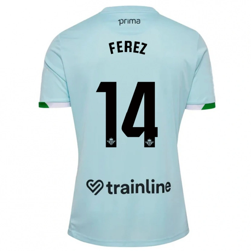 Danxen Dámské Carolina Férez #14 Nebesky Modrá Zelená Daleko Hráčské Dresy 2025/26 Dres