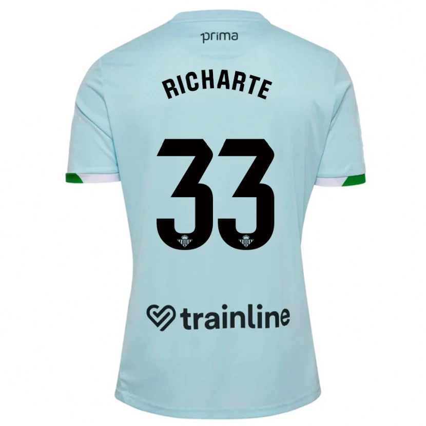 Danxen Dámské Rubén Richarte #33 Nebesky Modrá Zelená Daleko Hráčské Dresy 2025/26 Dres
