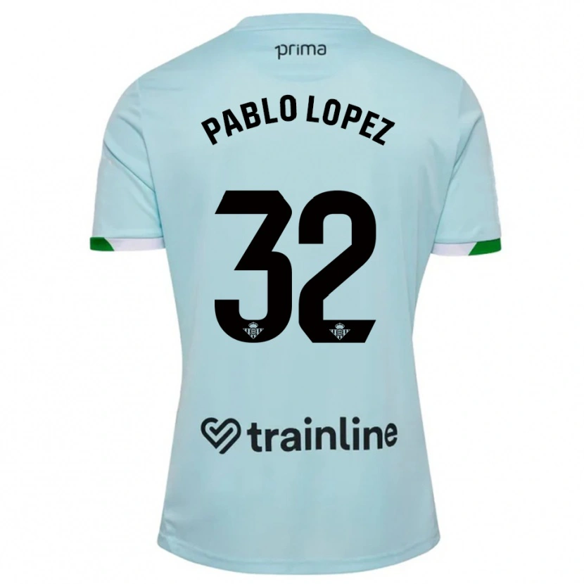 Danxen Dámské Pablo López #32 Nebesky Modrá Zelená Daleko Hráčské Dresy 2025/26 Dres