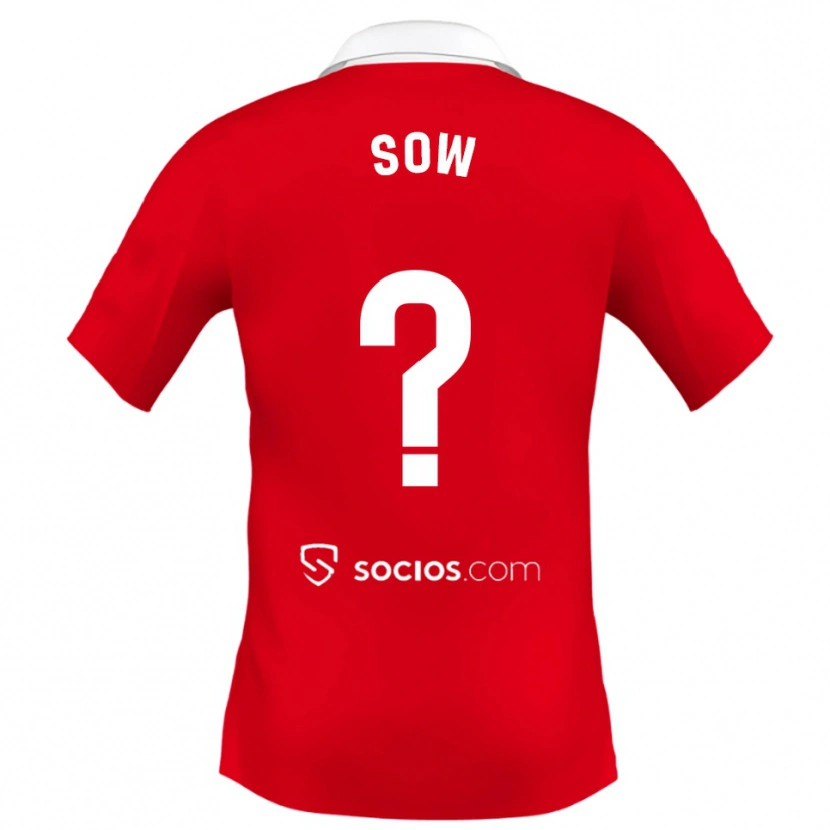 Danxen Dámské Bakary Sow #0 Červená Bílá Šedá Daleko Hráčské Dresy 2025/26 Dres