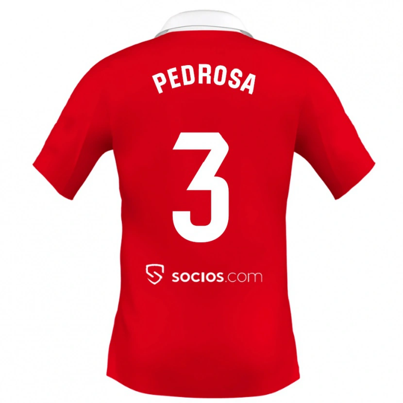 Danxen Dámské Adrià Pedrosa #3 Červená Bílá Šedá Daleko Hráčské Dresy 2025/26 Dres