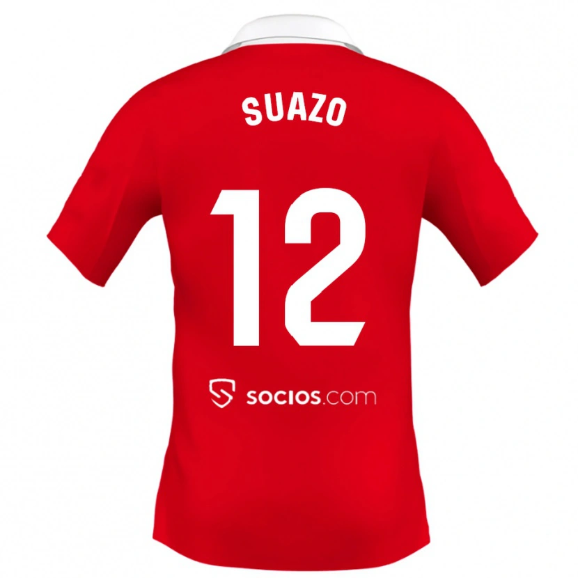 Danxen Dámské Gabriel Suazo #12 Červená Bílá Šedá Daleko Hráčské Dresy 2025/26 Dres