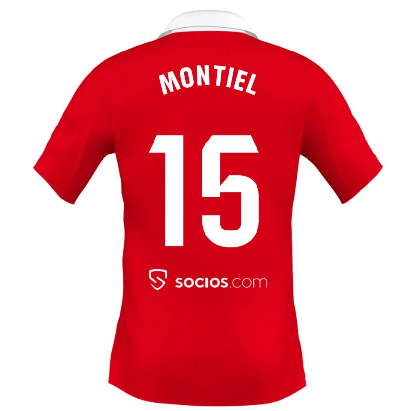 Danxen Dámské Gonzalo Montiel #15 Červená Bílá Šedá Daleko Hráčské Dresy 2025/26 Dres