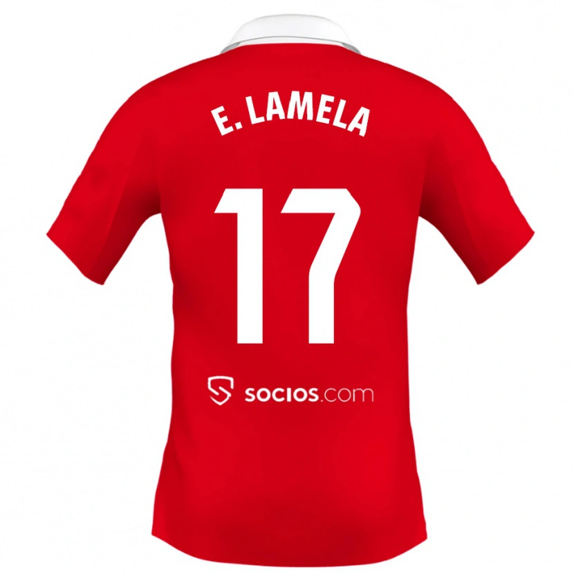 Danxen Dámské Erik Lamela #17 Červená Bílá Šedá Daleko Hráčské Dresy 2025/26 Dres