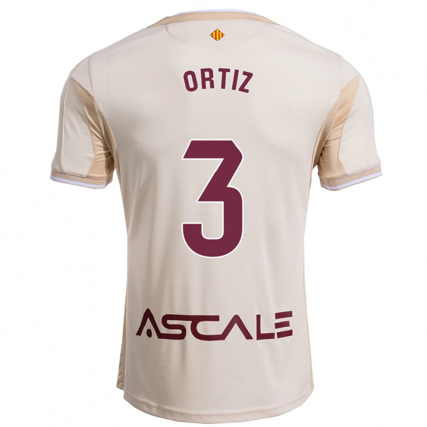 Danxen Dámské Eneko Ortiz #3 Špinavě Bílá Burgundská Daleko Hráčské Dresy 2025/26 Dres