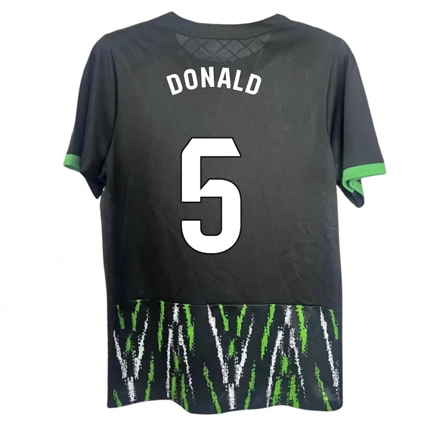 Danxen Dámské John Donald #5 Černá Zelená Daleko Hráčské Dresy 2025/26 Dres