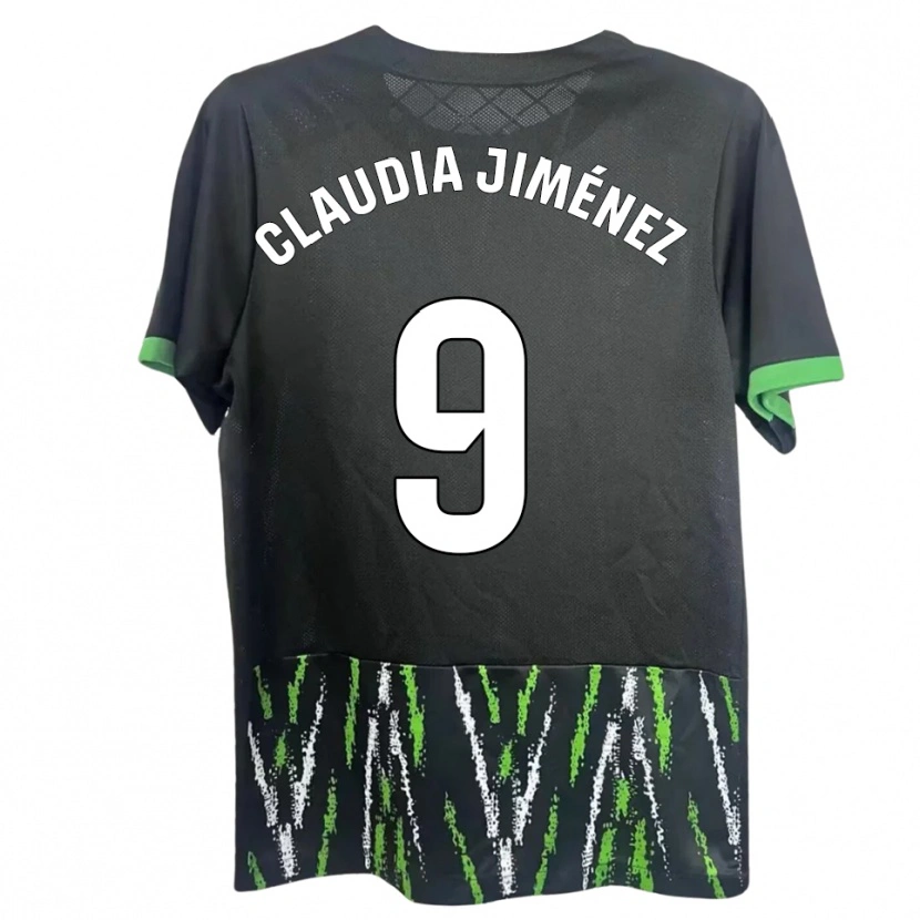 Danxen Dámské Claudia Jiménez Gutiérrez #9 Černá Zelená Daleko Hráčské Dresy 2025/26 Dres
