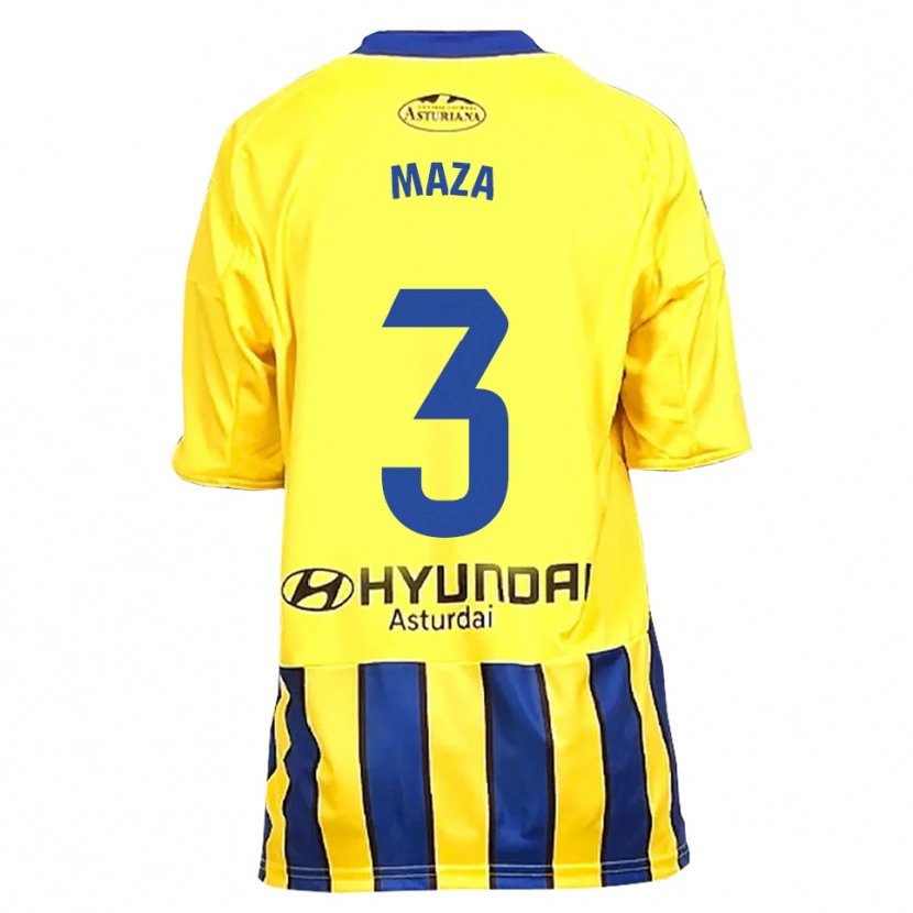 Danxen Dámské Óscar Maza #3 Žlutá Modrá Daleko Hráčské Dresy 2025/26 Dres