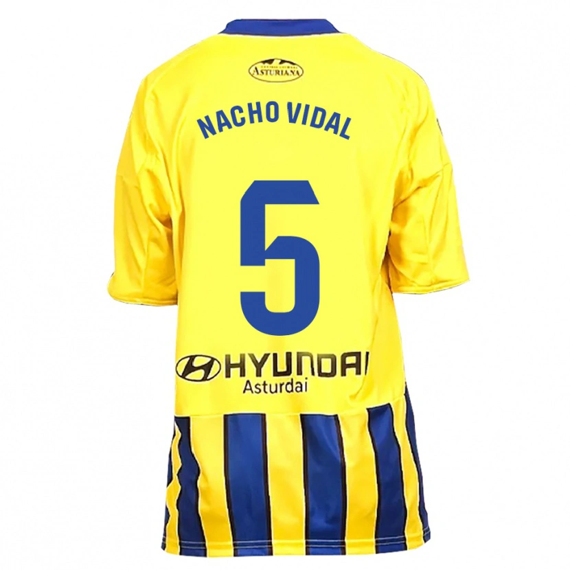 Danxen Dámské Nacho Vidal #5 Žlutá Modrá Daleko Hráčské Dresy 2025/26 Dres