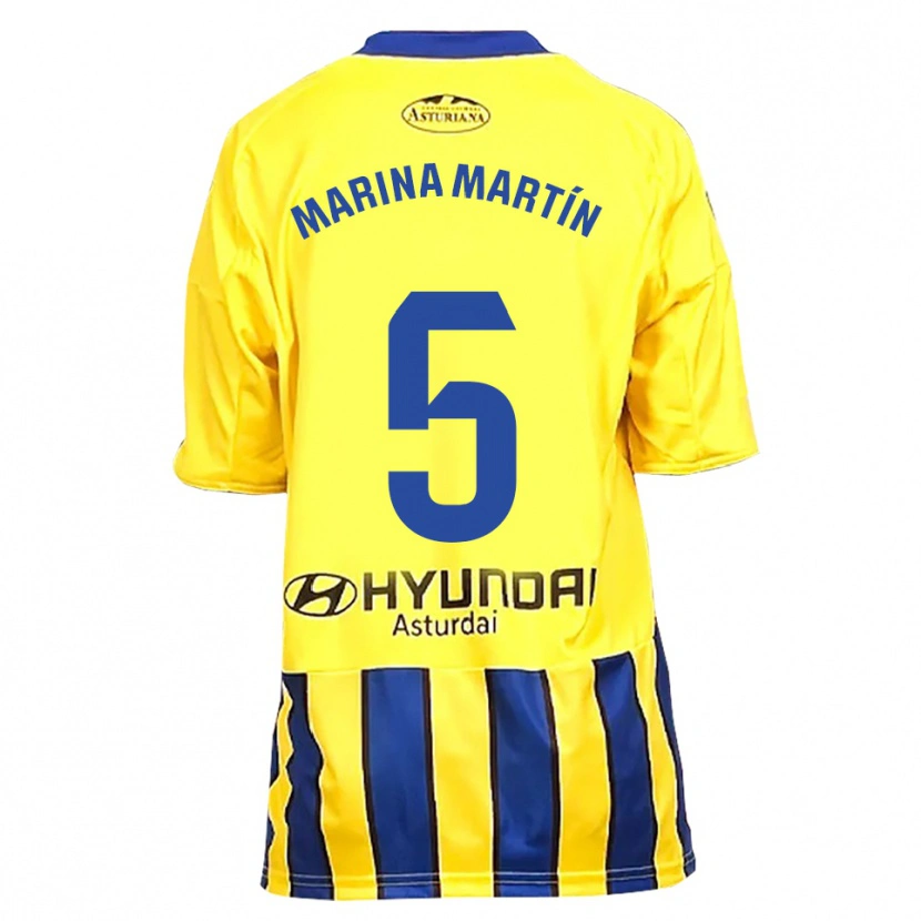 Danxen Dámské Marina Martín #5 Žlutá Modrá Daleko Hráčské Dresy 2025/26 Dres