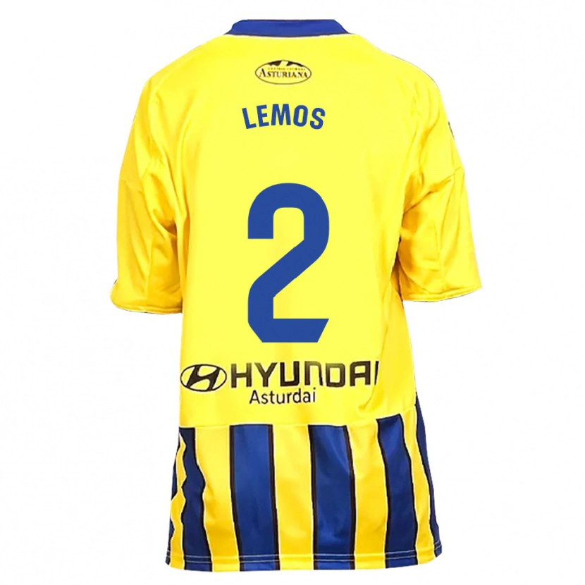 Danxen Dámské Álvaro Lemos #2 Žlutá Modrá Daleko Hráčské Dresy 2025/26 Dres