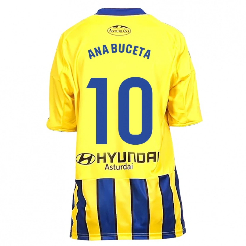 Danxen Dámské Ana Buceta #10 Žlutá Modrá Daleko Hráčské Dresy 2025/26 Dres