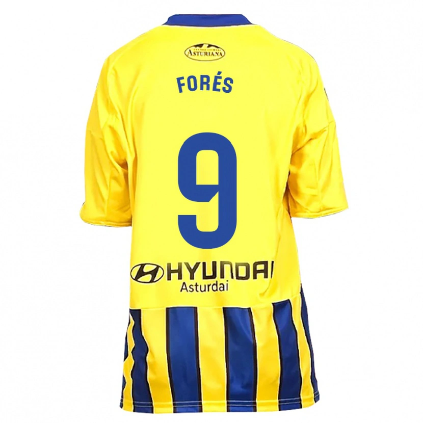 Danxen Dámské Álex Forés #9 Žlutá Modrá Daleko Hráčské Dresy 2025/26 Dres