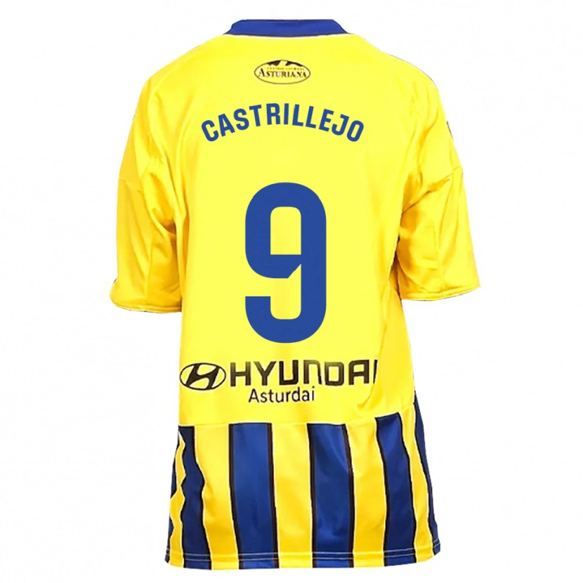 Danxen Dámské Guillermo Castrillejo #9 Žlutá Modrá Daleko Hráčské Dresy 2025/26 Dres