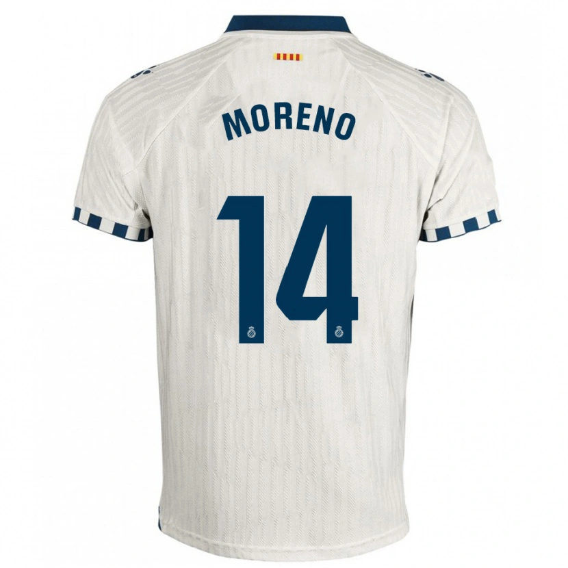 Danxen Dámské Jan Moreno #14 Bílá Modrá Daleko Hráčské Dresy 2025/26 Dres