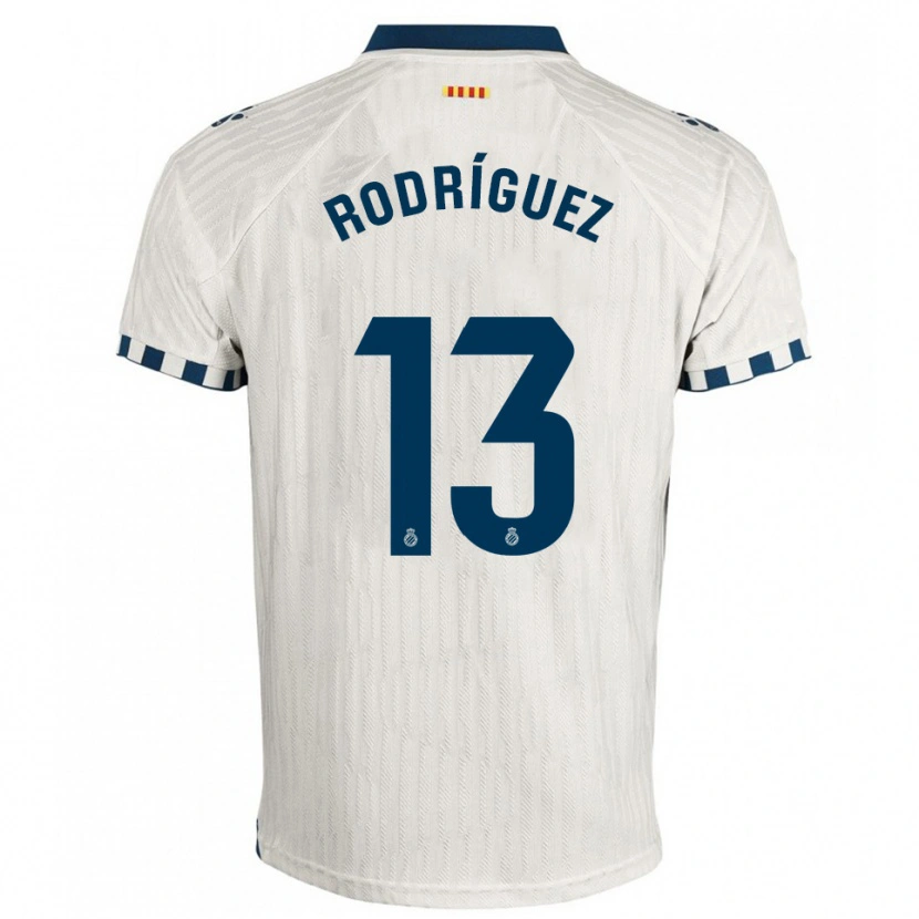 Danxen Dámské Joel Rodríguez #13 Bílá Modrá Daleko Hráčské Dresy 2025/26 Dres