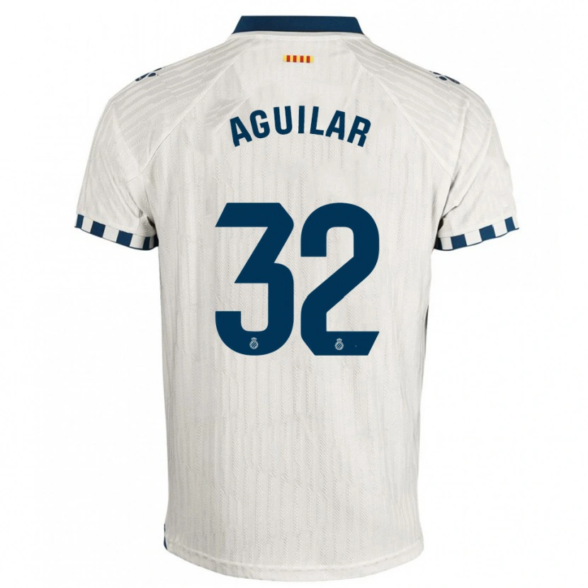 Danxen Dámské Rubén Aguilar #32 Bílá Modrá Daleko Hráčské Dresy 2025/26 Dres