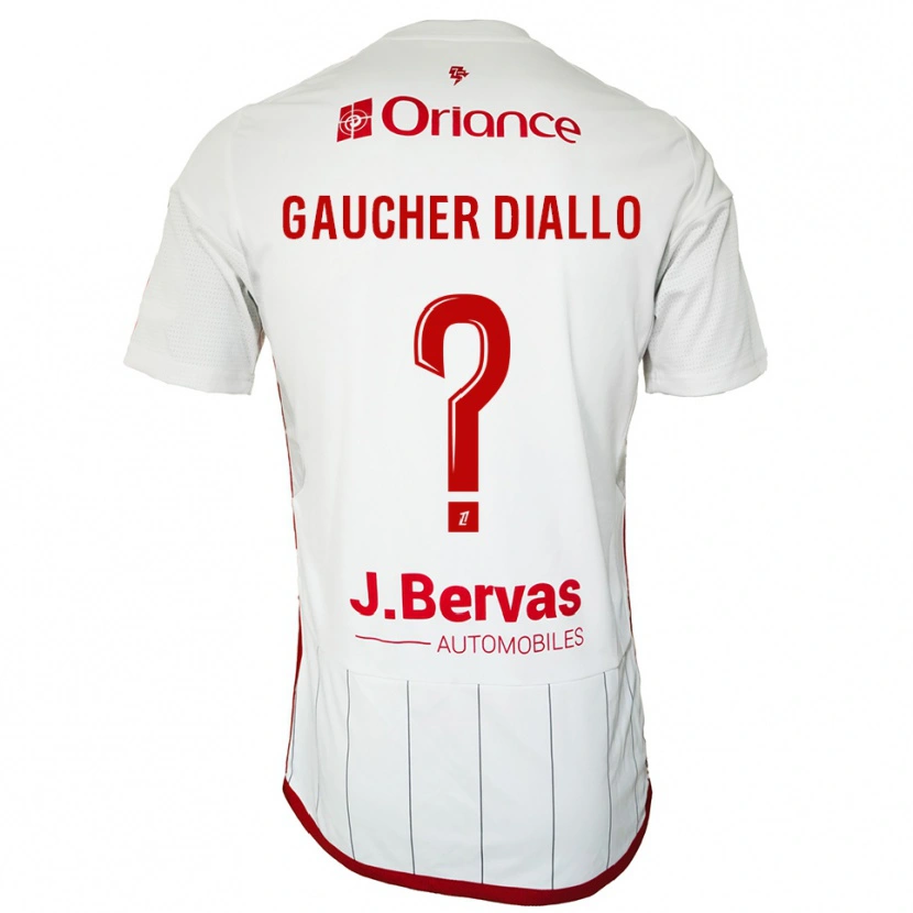 Danxen Dámské Coumba Gaucher Diallo #0 Bílá Červená Daleko Hráčské Dresy 2025/26 Dres