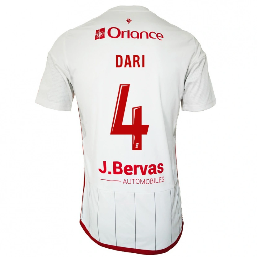 Danxen Dámské Achraf Dari #4 Bílá Červená Daleko Hráčské Dresy 2025/26 Dres