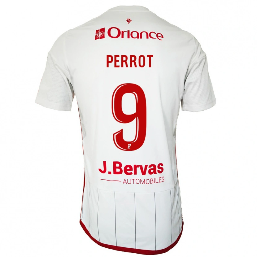 Danxen Dámské Maël Perrot #9 Bílá Červená Daleko Hráčské Dresy 2025/26 Dres