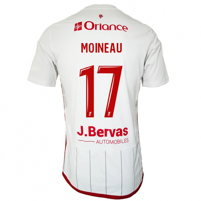 Danxen Dámské Nathan Moineau #17 Bílá Červená Daleko Hráčské Dresy 2025/26 Dres